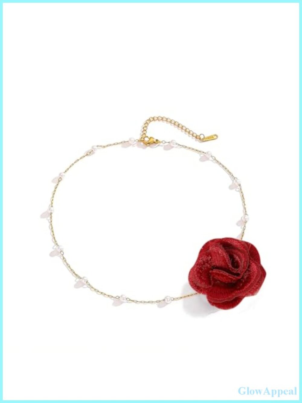 Rose Choker Necklace with Pearl Lace Edged Alloy Women's Jewelry Prom Party